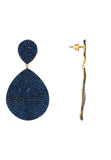 Latelita London Monte Carlo Earrings Gold Sapphire Zircon