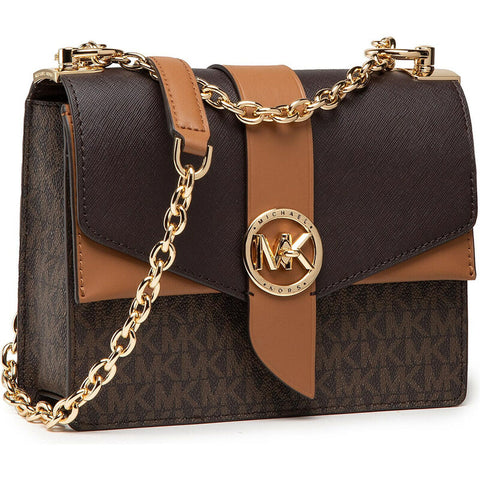 Shoulder Bag Michael Kors GREENWICH Brown 21 x 17 x 7 cm-0