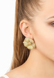 latelita London Poppy Flower Lemon Earrings Gold