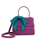 Gunas New York Cottontail Purple Vegan Leather Satchel Bag