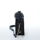 SUSU Patricia Black Leopard Leather Shoulder Bag