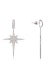 Latelita London North Star Burst Large Drop Earrings Silver