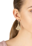 Latelita London Baguette Fan Tail Earrings Gold