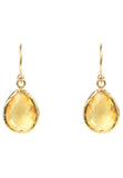 Latelita London Petite Drop Earring Citrine Hydro Gold