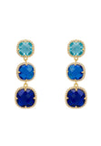 Latelita London Knightsbridge Earrings Gold Blues