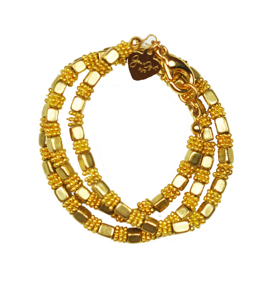 Gena Myint Gold Cube Bracelet