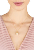 Latelita London Pearl Gemstone Bee Pendant Necklace Gold