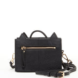 SUSU Leather Cat Bag Black Crossbody