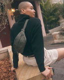 STITCH & HIDE LEATHER NEWTOWN SHOULDER CROSSBODY sling BAG BLACK - FREE WALLET POUCH