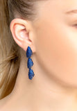 Latelita London Arabelle Sapphire Blue Earrings Gold