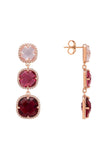 Latelita London Knightsbridge Earrings Rosegold Pinks