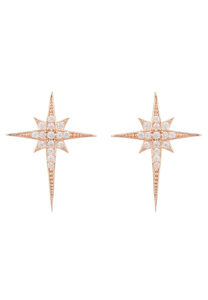 Latelita London North Star Small Stud Earrings Rosegold