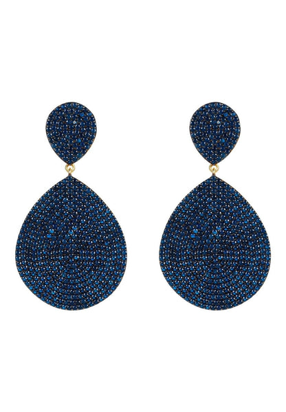 Latelita London Monte Carlo Earrings Gold Sapphire Zircon