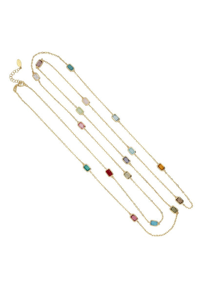 Latelita London Venice Rainbow 120Cm Necklace Gold