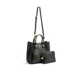 Gunas New York Jane Black Vegan Leather Shoulder Bag