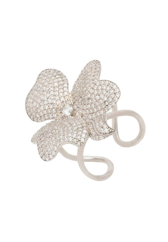 Latelita London Flower Cocktail Ring Silver