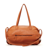 SUSU Catherine Leather Satchel Shoulder Bag Brown