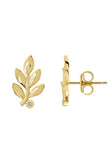 Latelita London Laurel Leaf Stud Earrings Gold