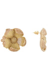 latelita London Poppy Flower Lemon Earrings Gold