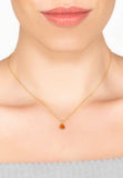 Latelita London Pisa Mini Teardrop Necklace Gold Citrine