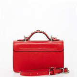 SUSU The Hollywood Studded Leather Crossbody Bag Red