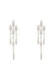 Latelita London Valencia Statement Drop Earring White Cz Silver