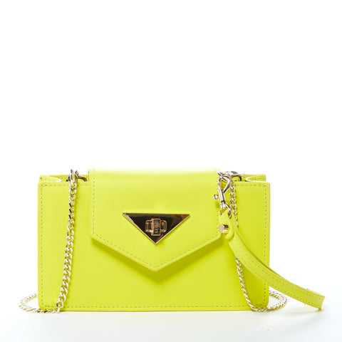 Susu Mary Bright Yellow Small Crossbody Leather Wristlet