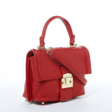 SUSU Linda Red Leather Backpack Shoulder Bag