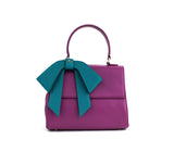 Gunas New York Cottontail Purple Vegan Leather Satchel Bag