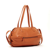 SUSU Catherine Leather Satchel Shoulder Bag Brown