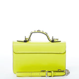 SUSU The Hollywood Bright Yellow Studded Leather Crossbody Bag