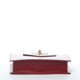 SUSU Mary Small Crossbody Leather Wristlet Burgundy Red