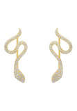 Latelita London Nagini Snake Ear Climbers Gold