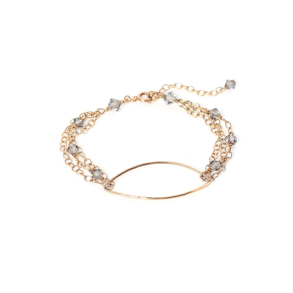 Alicia Marilyn Oval Bracelet with Swarovski Crystals