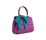 Gunas New York Cottontail Purple Vegan Leather Satchel Bag