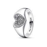 Ladies' Ring Pandora RADIANT HEART PAVE SIGNET - RING - SIZE 52-0