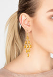 Latelita London Erviola Gemstone Cascade Earrings Gold Citrine