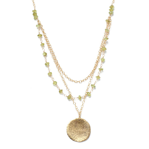 Alicia Marilyn Triple Strand Peridot Necklace