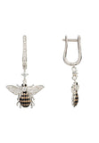 Latelita London Honey Bee Drop Earrings Silver