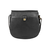 Hidesign Petra Leather Saddle Crossbody Bag