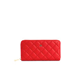 Gunas New York Uptown Quilted Red Zip Wallet