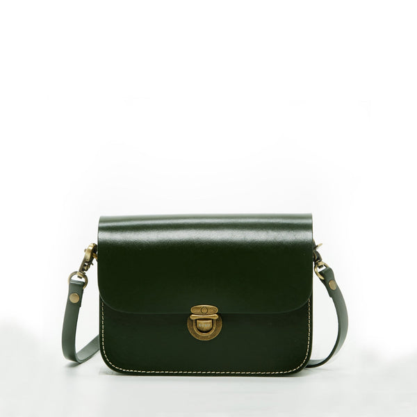 SUSU Nanah Dark Green Leather Shoulder Crossbody Bag