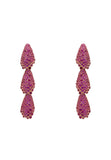 Latelita London Arabelle Ruby Pink Earrings Rosegold