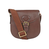 Hidesign Petra Leather Saddle Crossbody Bag