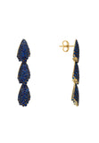 Latelita London Arabelle Sapphire Blue Earrings Gold