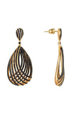 Latelita London Vortex Teardrop Earring Black Cz