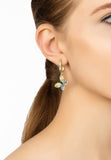 Latelita London Butterfly Rainbow Multi Coloured Drop Earring Gold