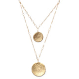 Alicia Marilyn Double Strand Coin Necklace