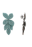 Latelita London Petal Cascading Flower Earrings Aqua