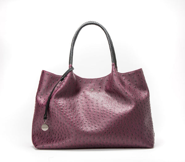 Gunas New York Naomi Cherry Red Vegan Leather Tote Bag